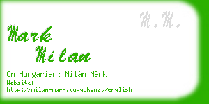 mark milan business card