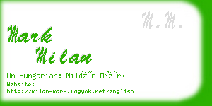 mark milan business card